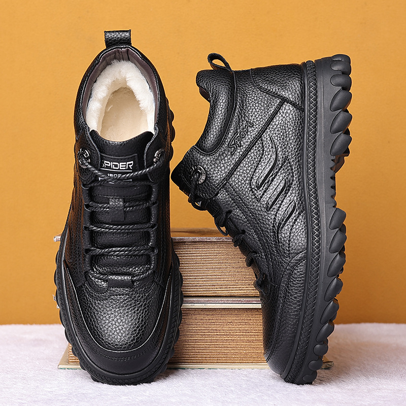 特大码棉鞋男鞋45冬季羊毛加绒保暖46东北皮毛一体雪地靴47加肥