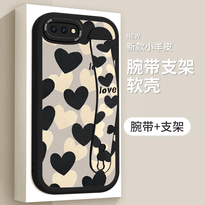 适用OPPOR11手机壳opr11st个性腕带OPPOR9S防摔r9sm时尚小羊皮oppor11s新款0ppr11s简约m情侣女创意超薄全包