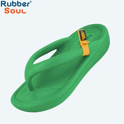 泰国原装进口RUBBER SOUL夏季女士网红人字拖防滑防水沙滩休闲鞋0
