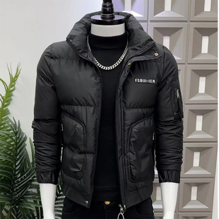 时尚 修身 新款 棉衣韩版 高级感帅气潮牌加厚保暖棉服外套男 男士 冬季