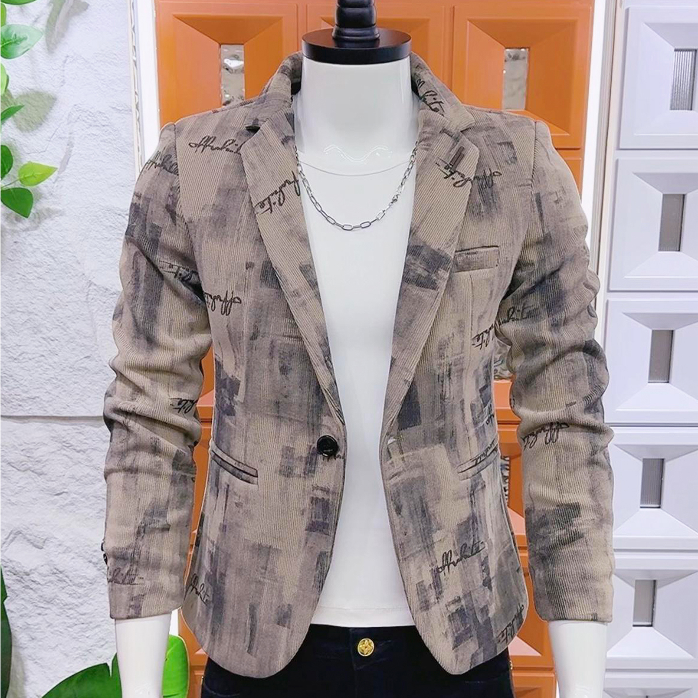 秋冬新款男士休闲西服时尚修身潮