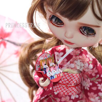 【和服祭】绯红blythe小布和服正装浴衣日本和风日系娃衣mmk/azob