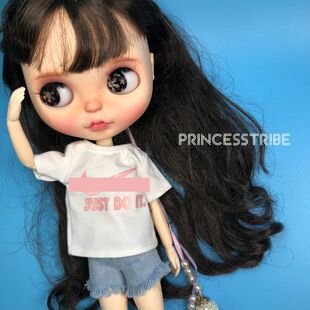 运动T恤系列小布blyth宽松垮肩bf短袖ob24azone/可儿冰儿b女娃衣