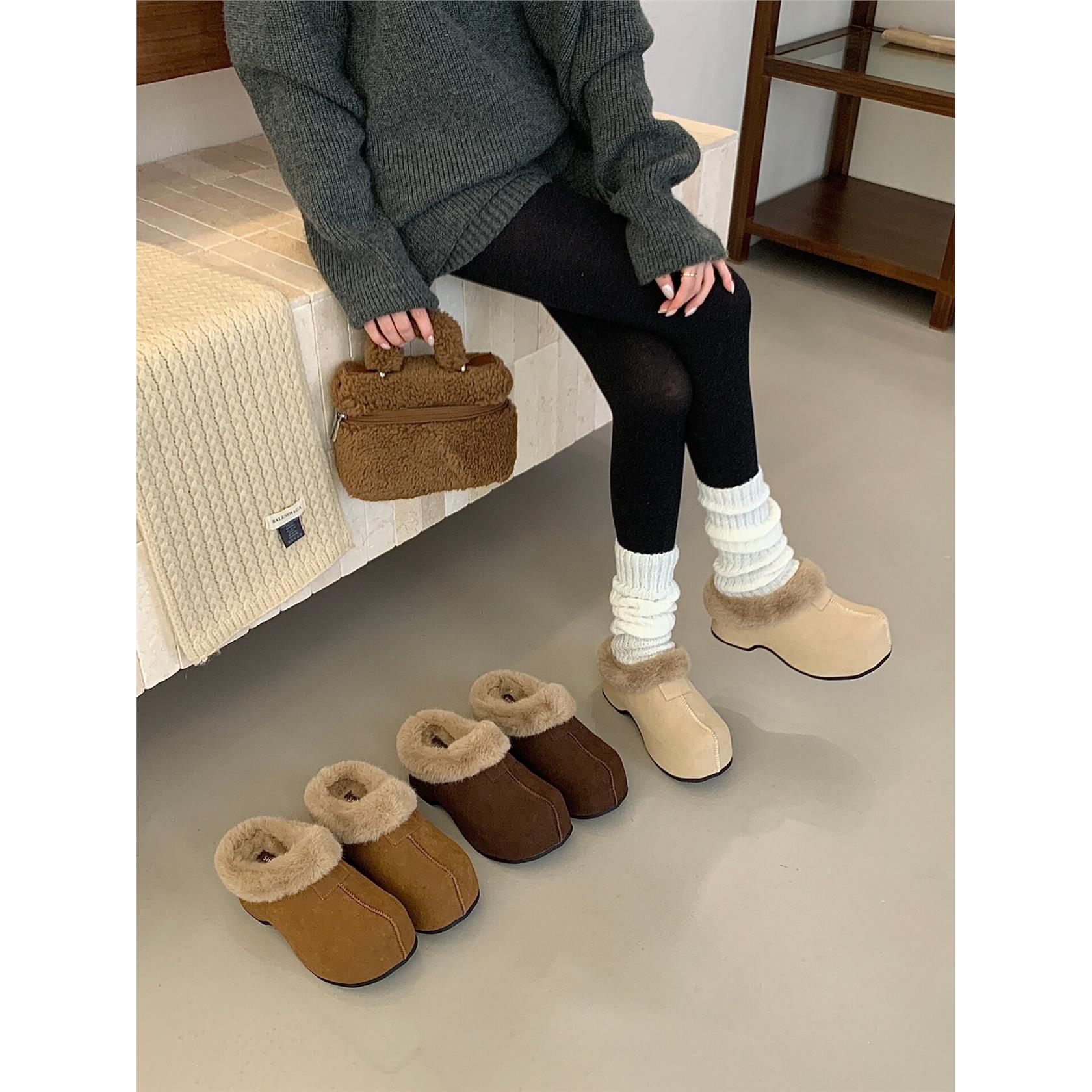SHOE-REN毛绒勃肯鞋女包