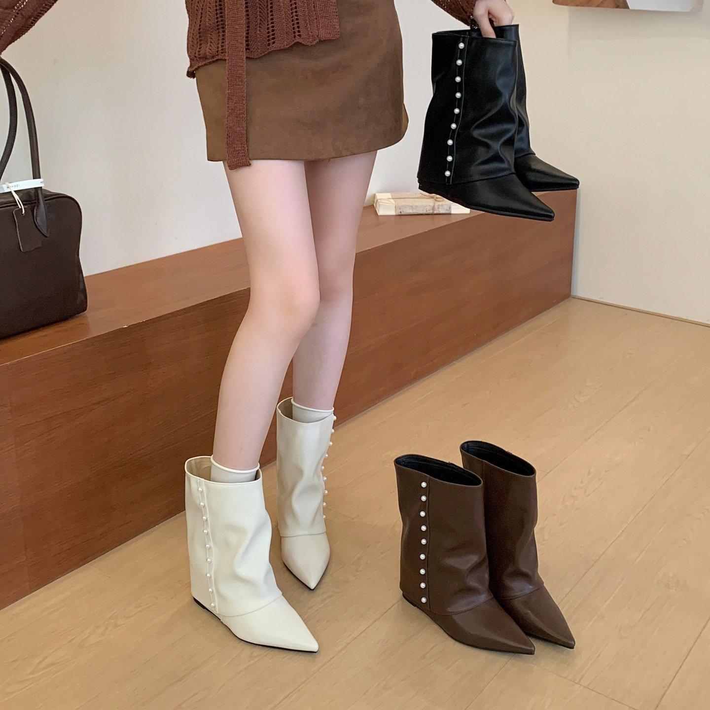 MIJILISHOE欧美风尖头短