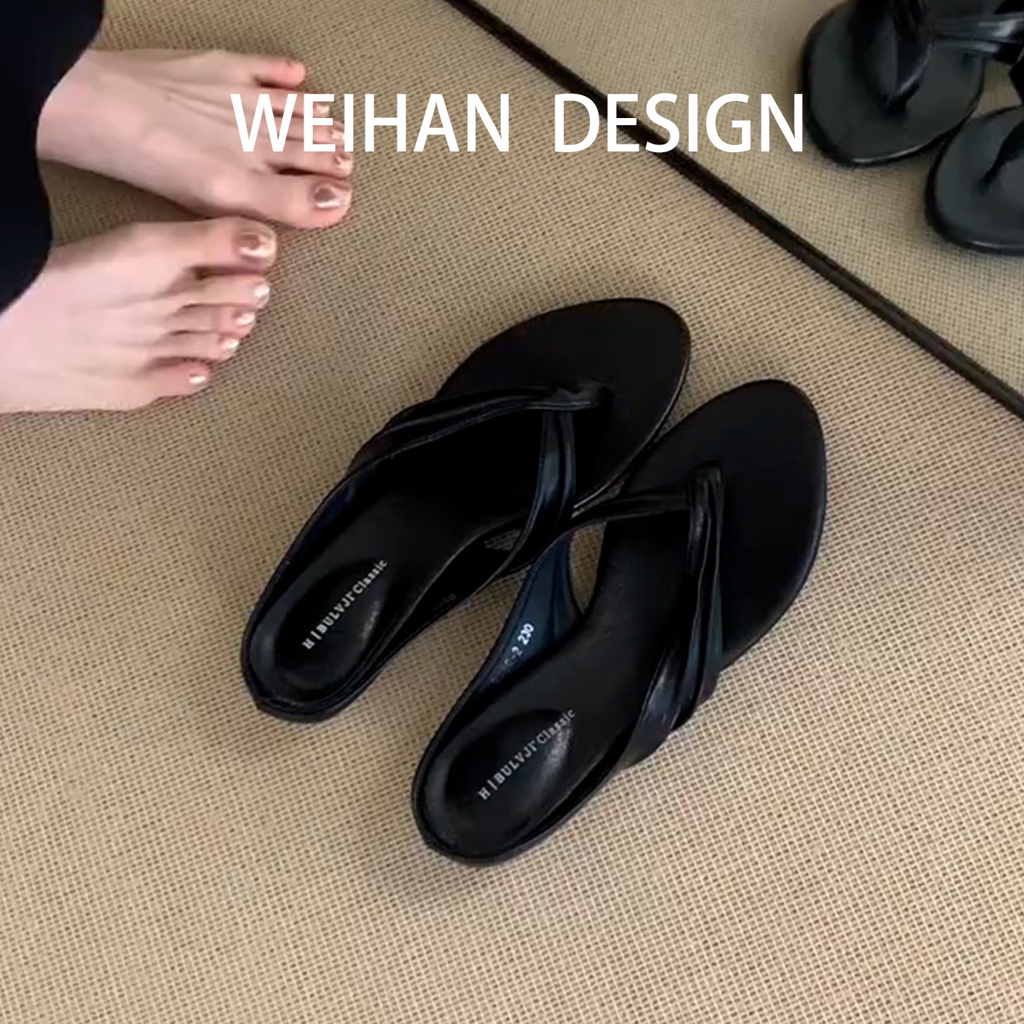 羊皮版！韩系简约黑色夹