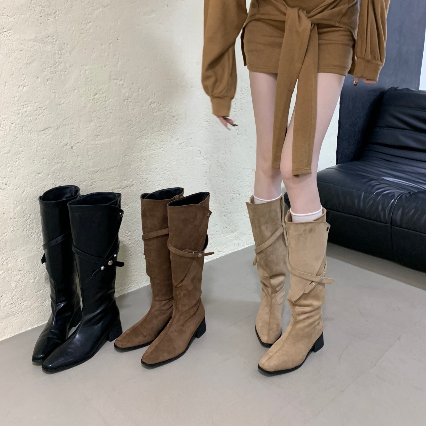 ALILOVERS欧美风高筒堆