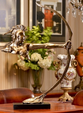 印第安射手人物雕塑客厅装饰摆件