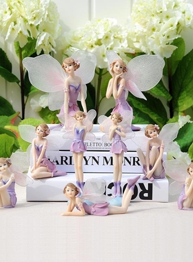 天使花仙子客厅车载装饰摆件