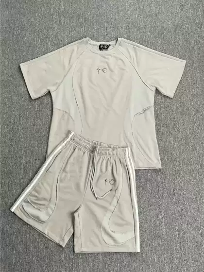 Thug Club 2025 Trendy New American Retro Mesh Top Unisex Casual Shorts Versatile Set