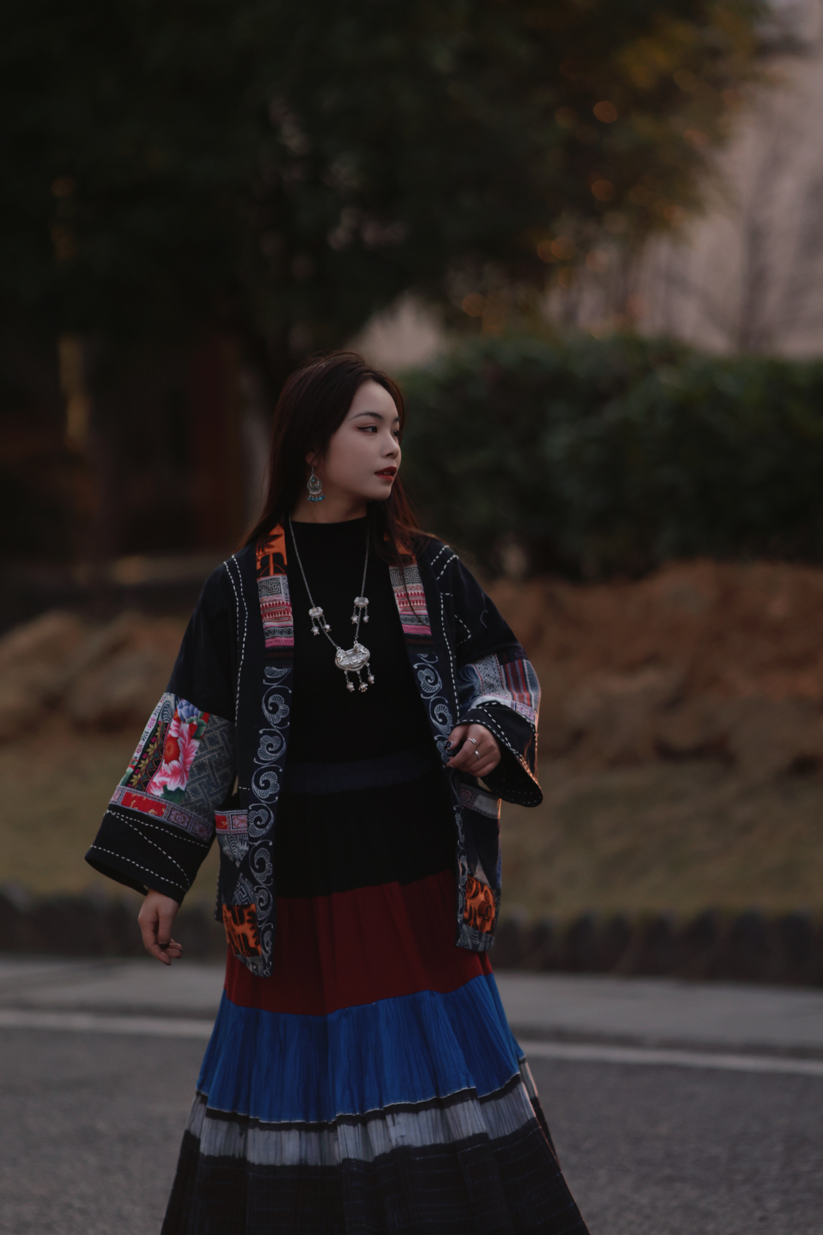 夜兰古绣  土布 手工绣片 拼接  民族风 手工绣宽松复古