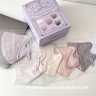 新品首发!日本Morandi co莫兰迪色 腮红裸粉系混色透气防御口罩