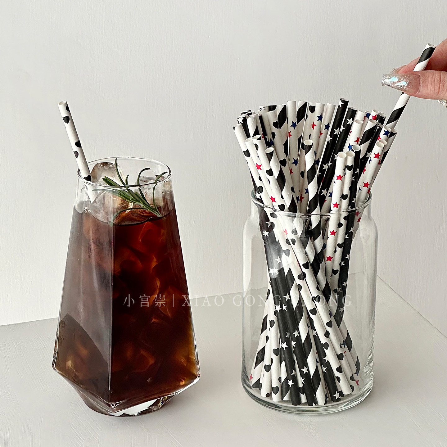 彩色纸吸管一次性安全环保纸质吸管高颜值果汁奶茶鸡尾酒饮料吸管