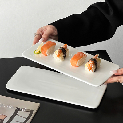 日式寿司陶瓷长方平盘西餐牛排盘