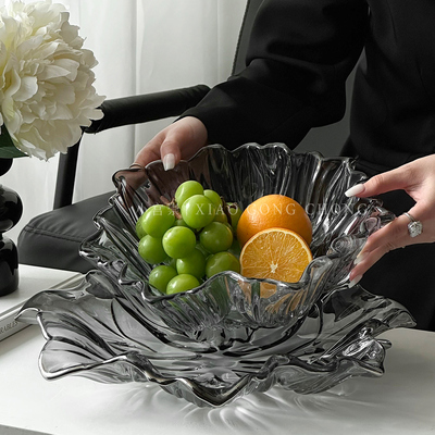 新款玻璃水果盘高级感烟灰干果盘