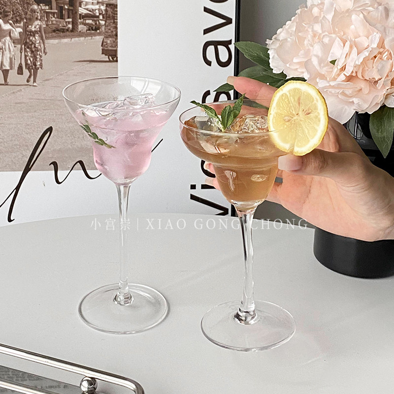 高颜值创意弯脚玛格丽特鸡尾酒杯