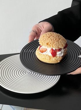 北欧磨砂纯白陶瓷盘ins风简约甜品盘蛋糕碟寿司盘摆放托盘子