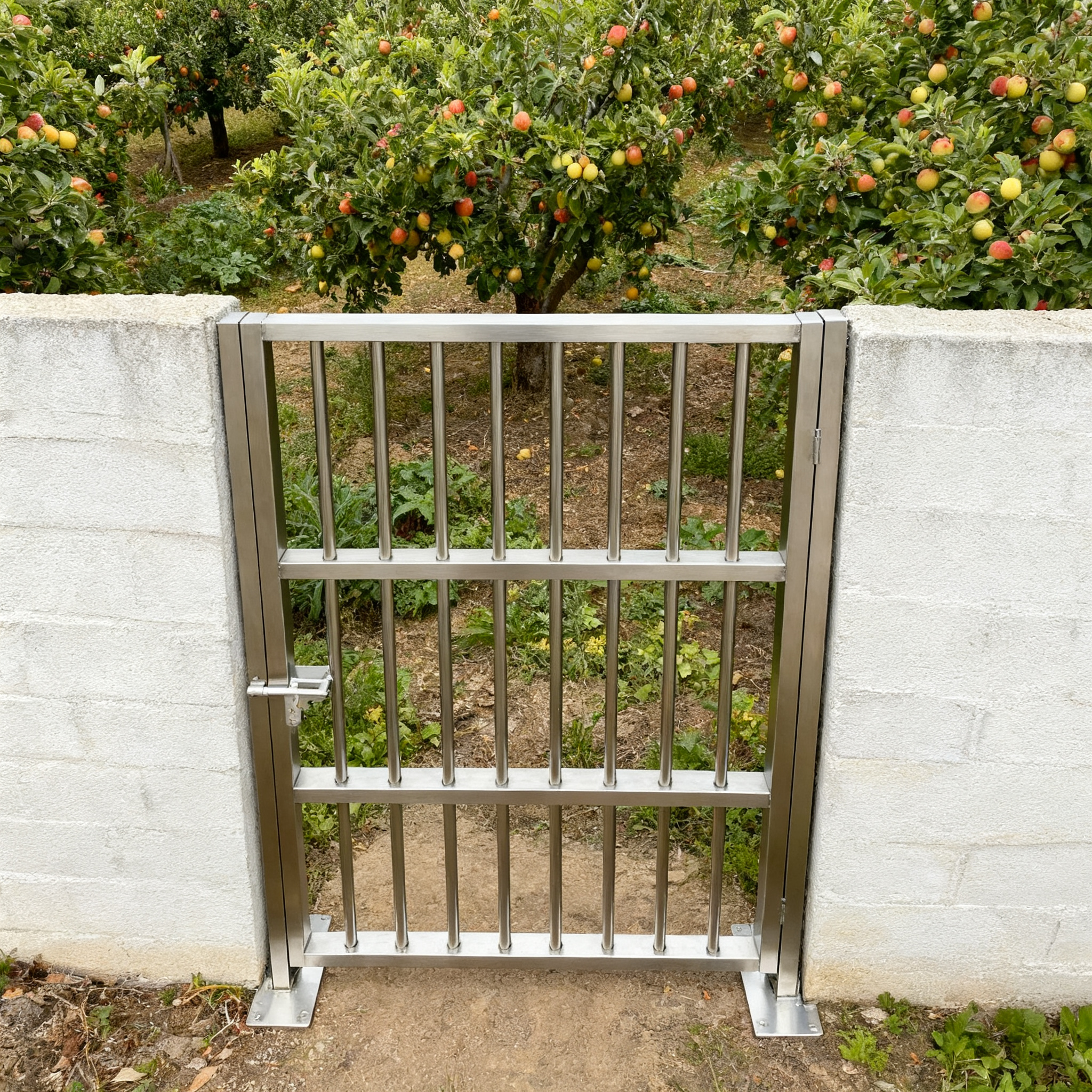 不锈钢护栏门农家果园门