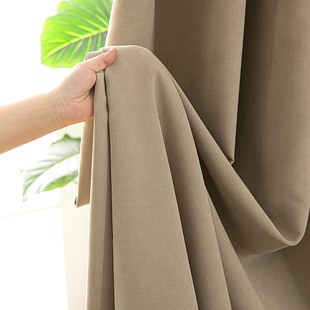 睡眠大师纯色雪尼尔羊绒密轻奢高全遮光卧室客厅窗户遮阳隔热窗帘