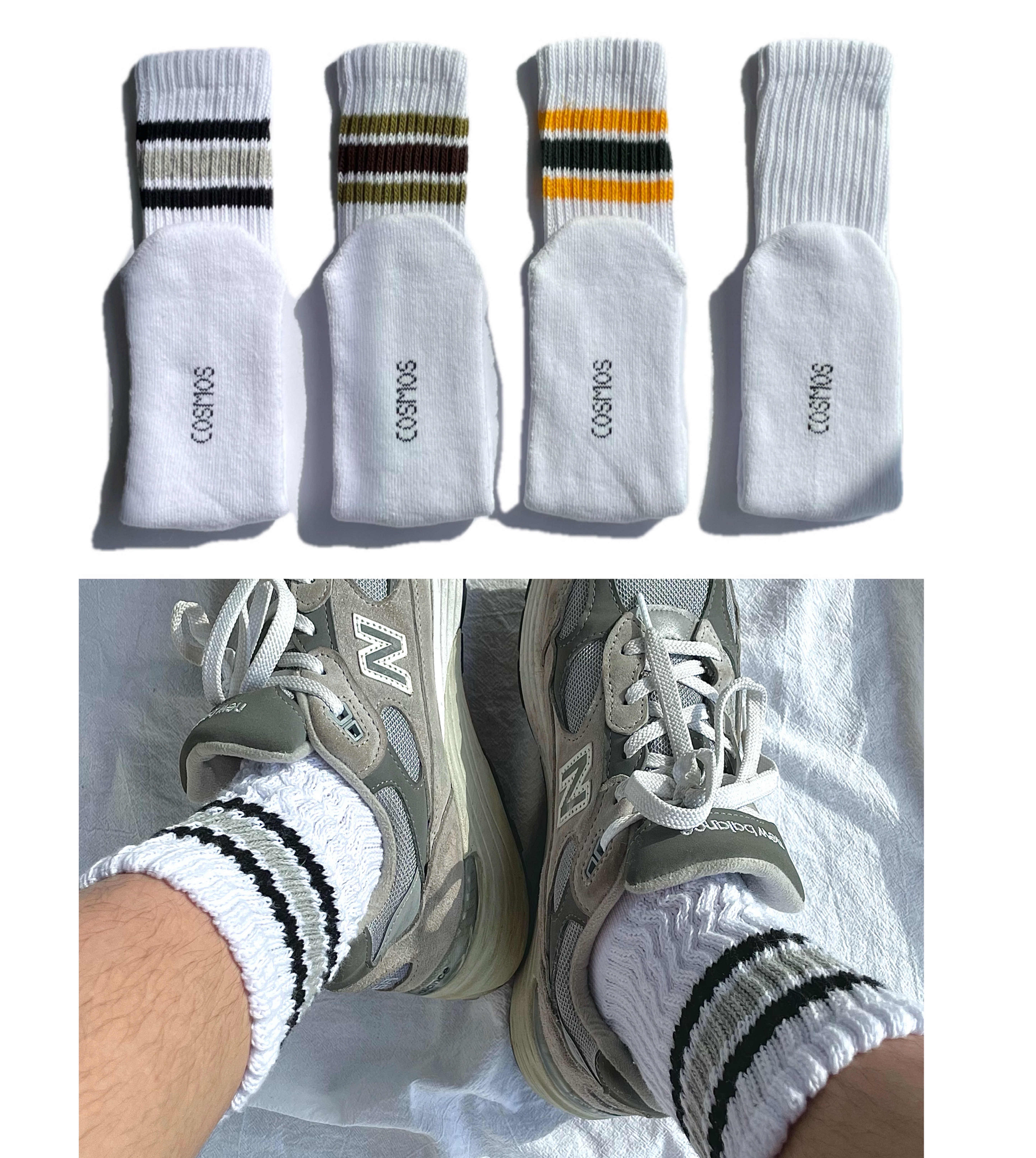 自制堆积复古风杂志推荐高筒袜子