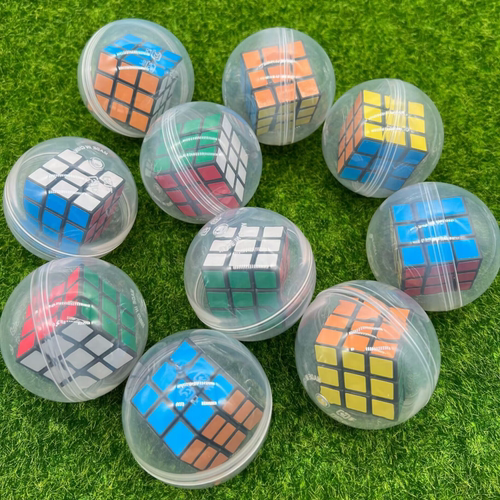 两元扭蛋机商用玩具蛋儿童游乐园盲盒扭蛋55mm魔方玩具扭扭蛋球