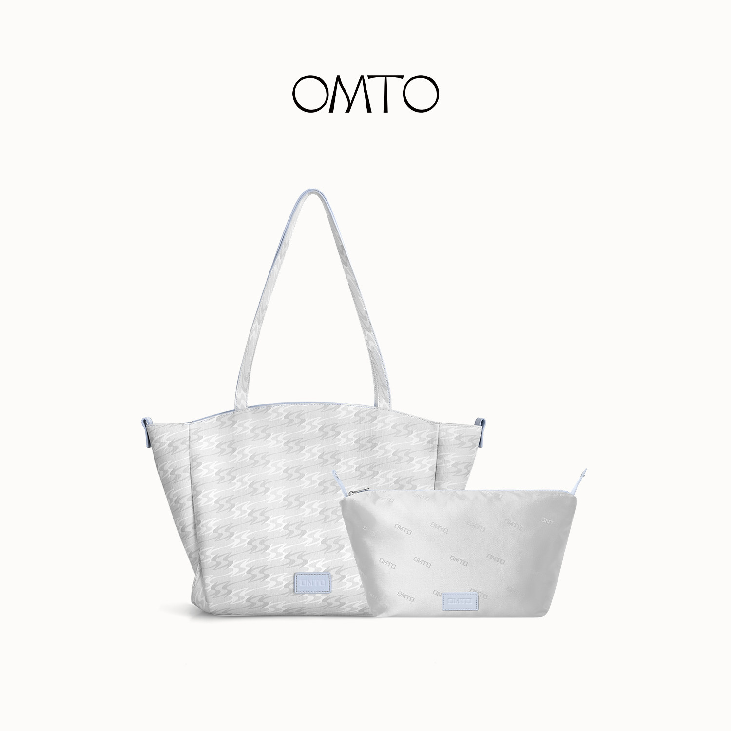 OMTO轻羽托特包女上班通勤带拉链图片