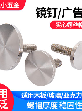 不锈钢广告钉实心镜钉装饰钉螺钉