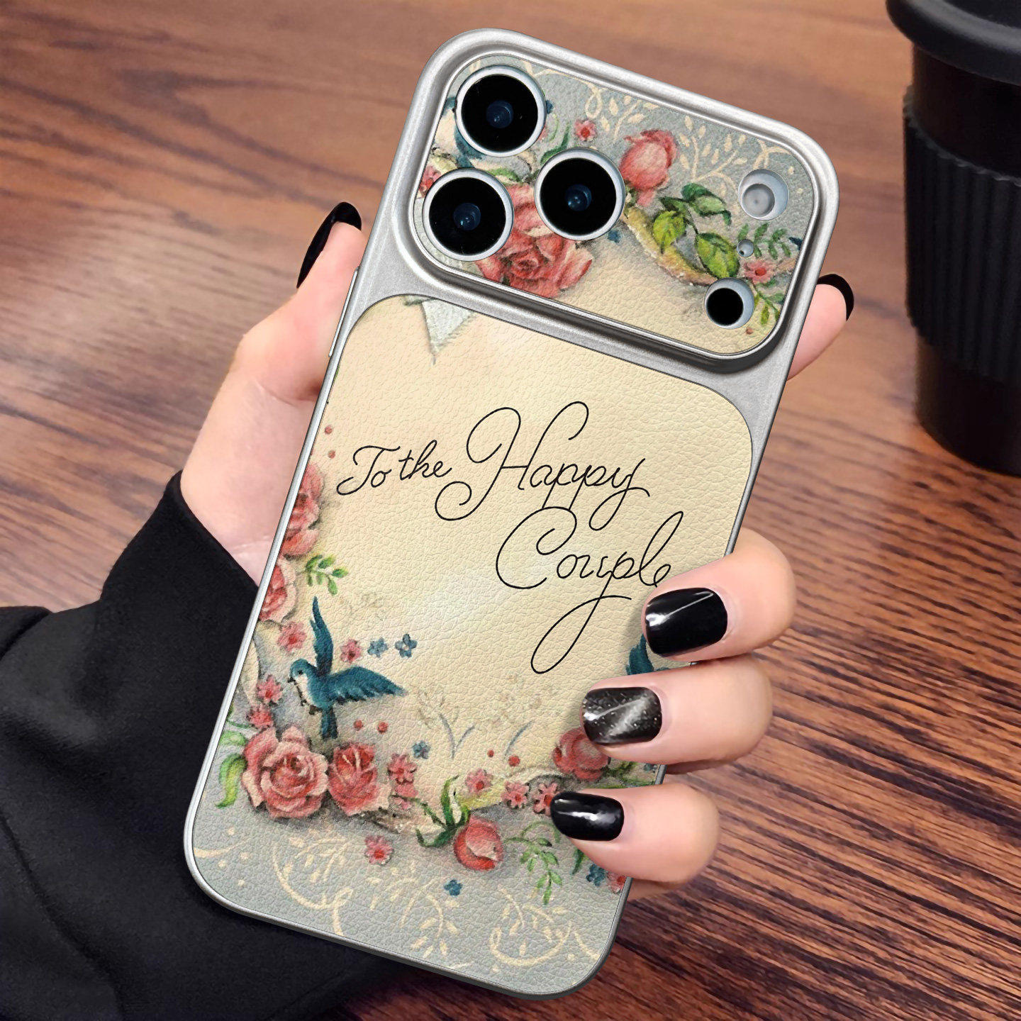 适用于苹果17promax手机壳新款素皮旧笺花影套全包大视窗高级感网红13简约14外iphone15防摔16pro软