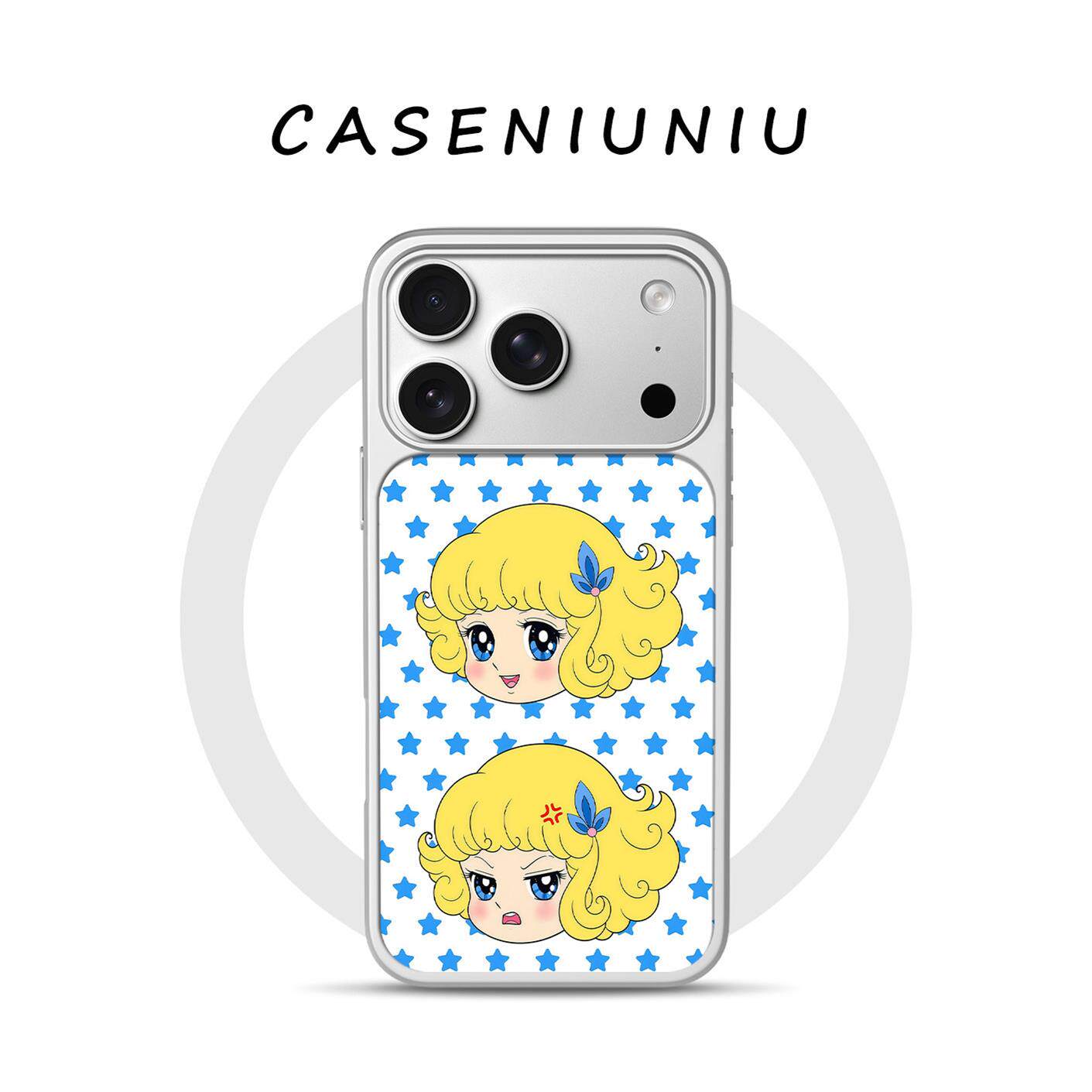 ins韩系黄发少女适用苹果