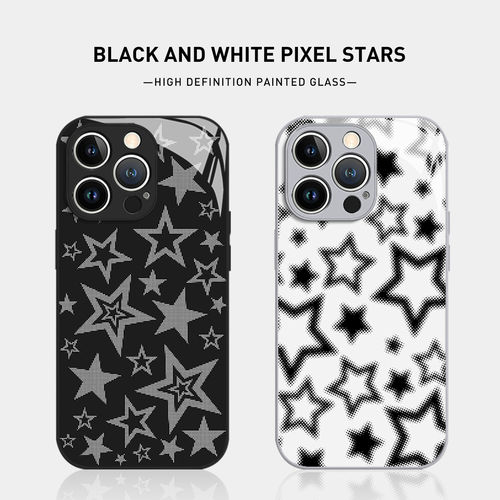 黑白像素星星适用苹果17p