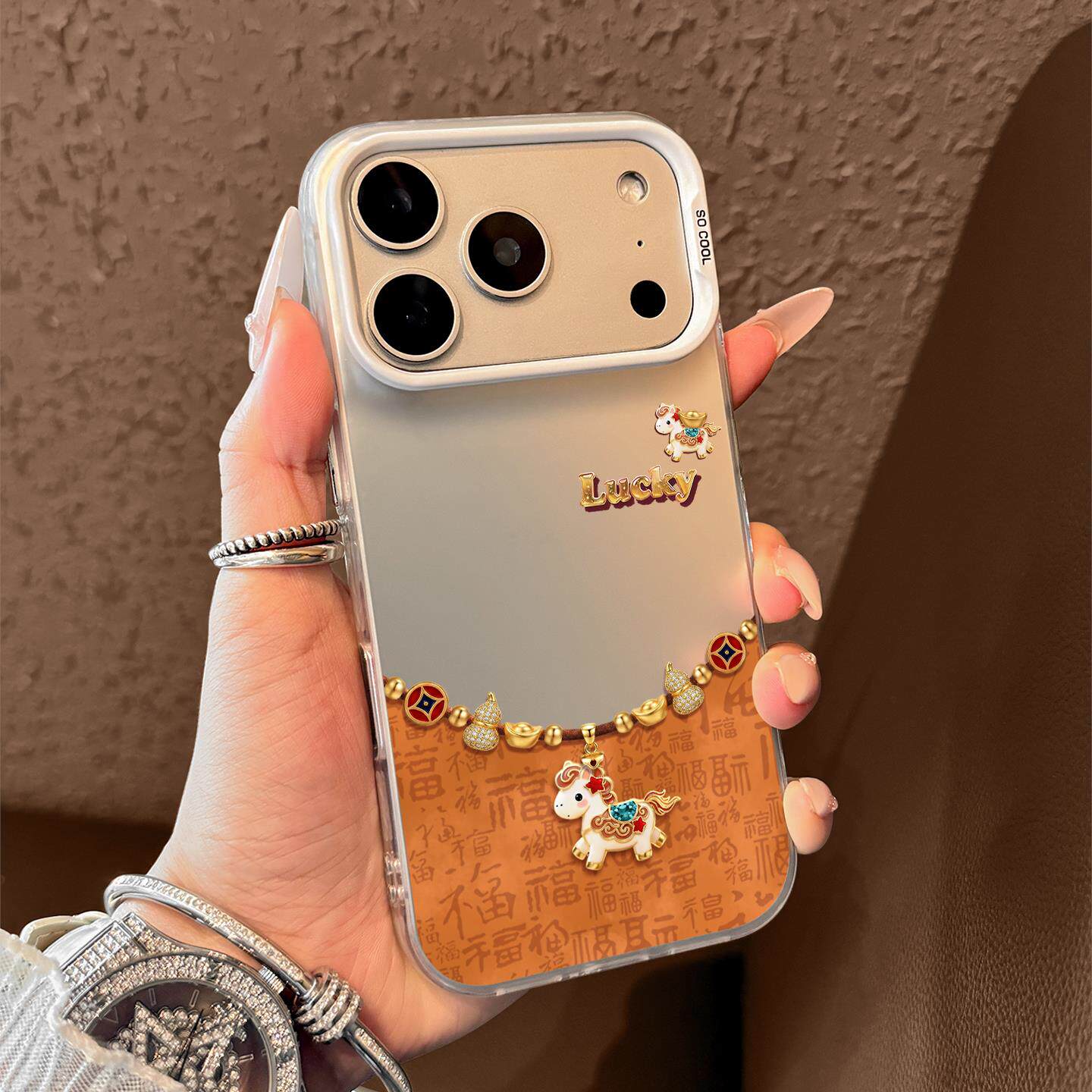 适用苹果17promax手机壳百福小马iPhone17新款17pro新年16全包15防摔外壳14超薄13硅胶air女款高级感好看超火