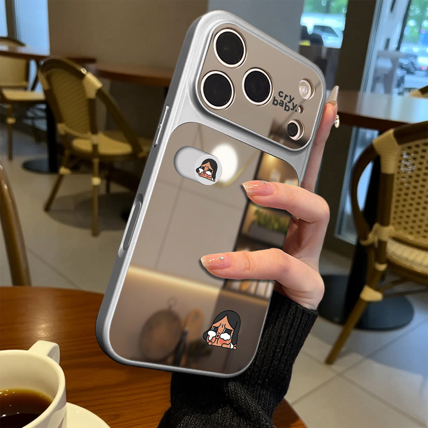 按钮黑哭娃适用苹果17pro
