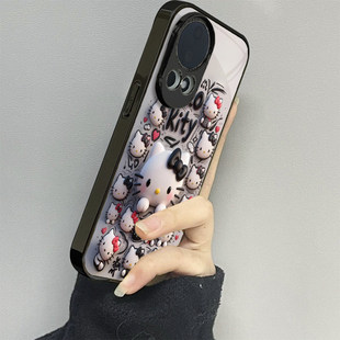 涂鸦kt猫适用华为nova14手机壳nova12ultra新款11活力版13nova10se玻璃12pro防摔9男8女款7se情侣6至尊版5g套