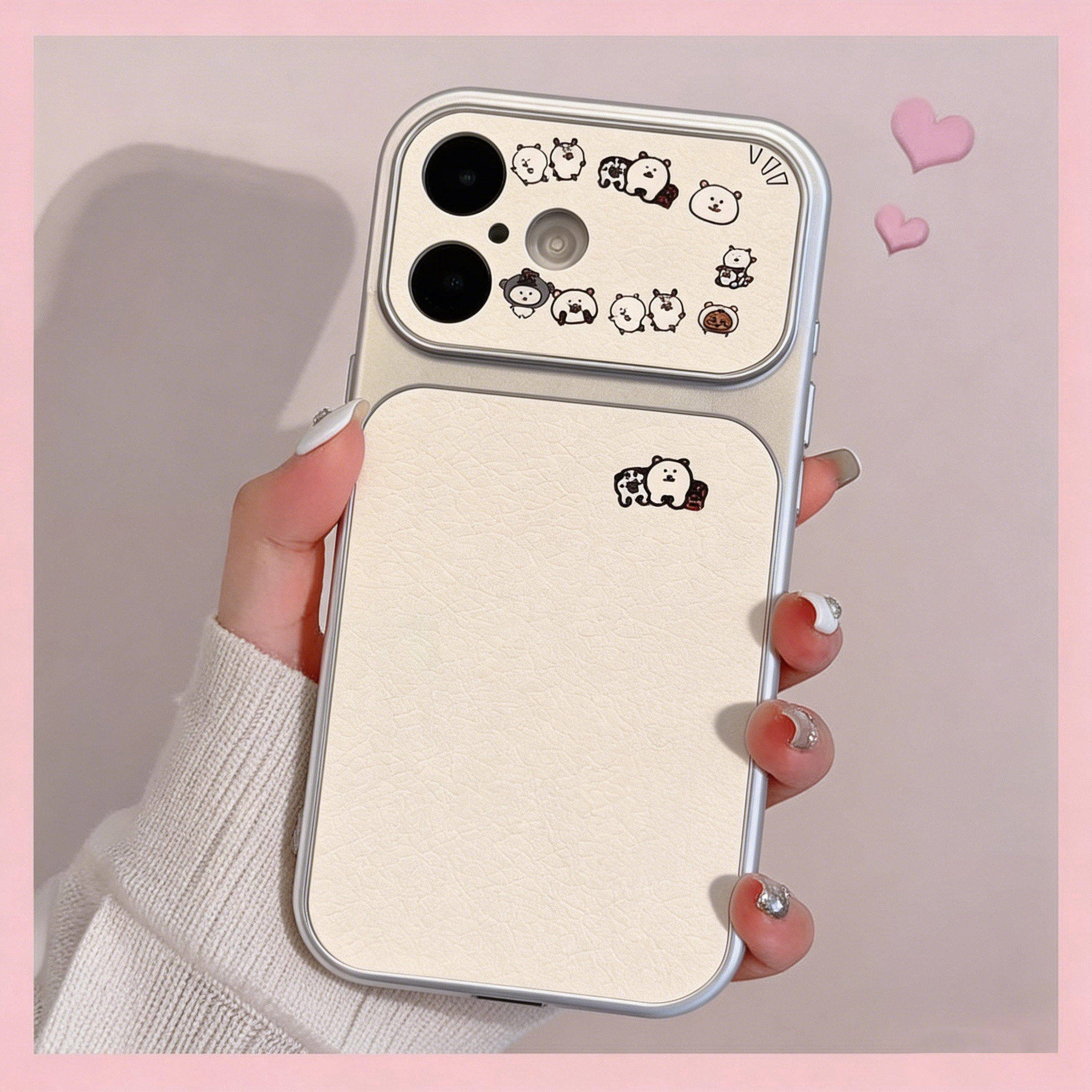 简约小熊适用苹果17promax手机壳新款iphone16pro高级感15超好看13卡通14plus小羊皮12创意11男女17air保护套