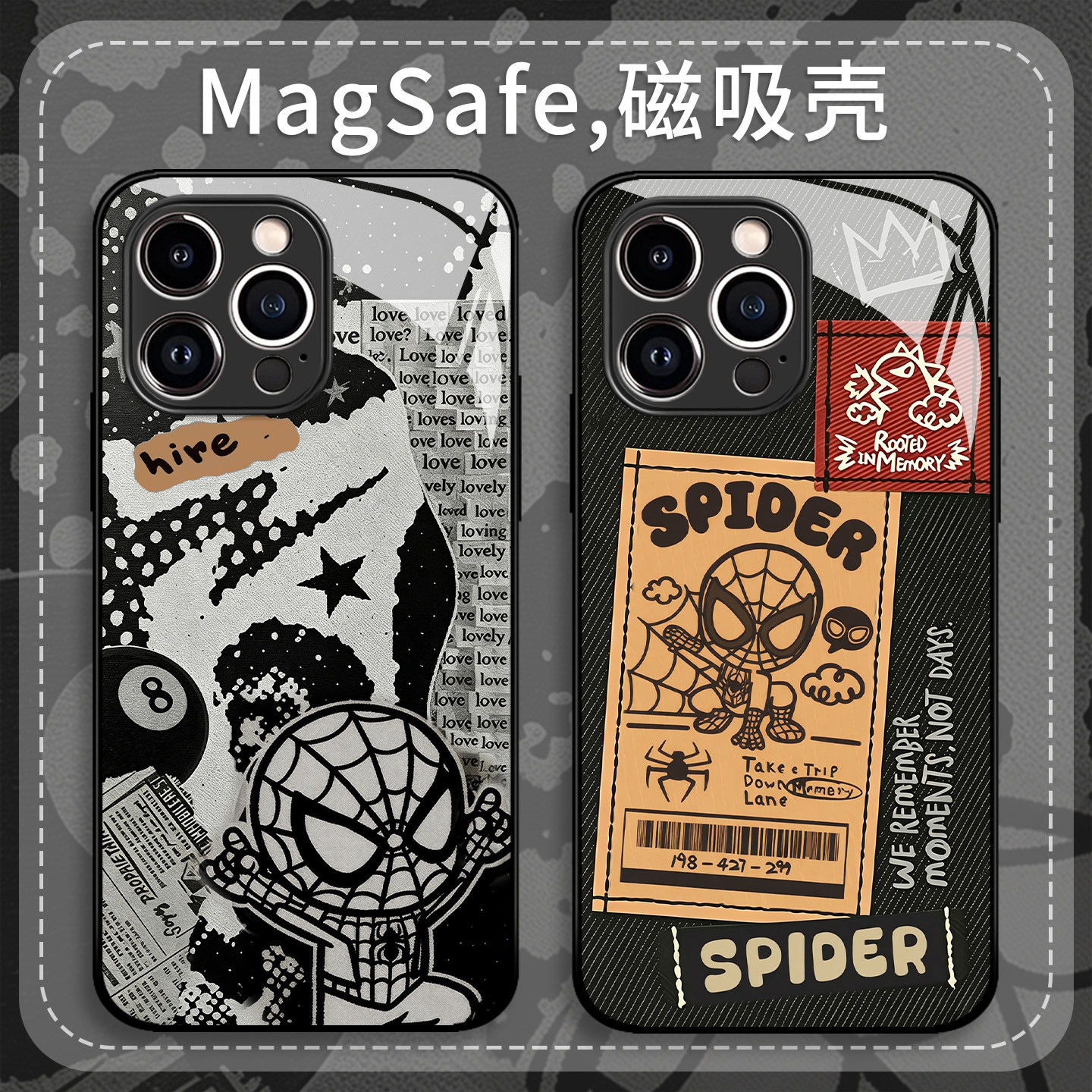 报纸蜘蛛侠手机壳适用苹