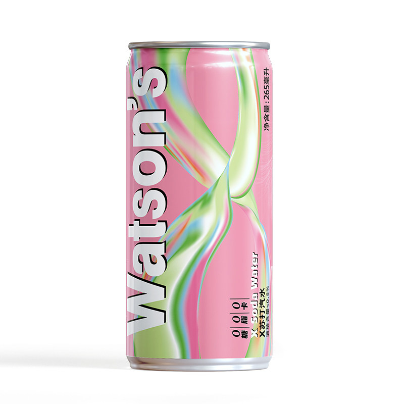 屈臣氏x苏打汽水(荔枝马天尼风味) 265ml/罐