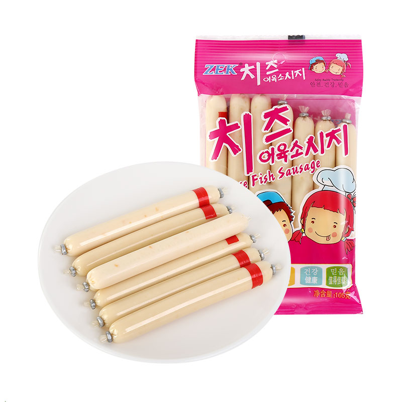 韩国进口 ZEK芝士鳕鱼肠 105克(15克*7)/袋|ruв категории закуски/орехи/специальность, Кальмары/вяленая рыба/морепродукты мгновенный, мгновенный креветки закуски - от Buy2taobao.com для оказания профессиональной услуги покупки агента Taobao