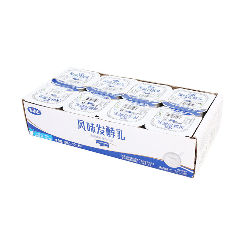 完达山原味风味发酵乳 125g*8杯/组