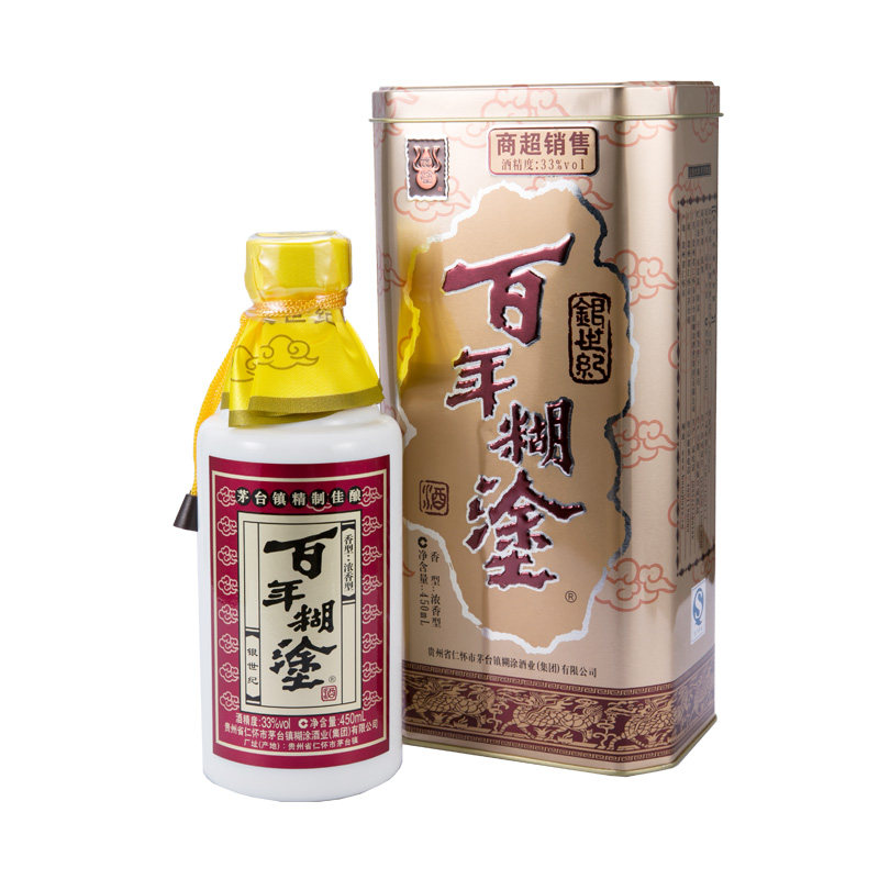 百年糊涂银世纪 33度450ml/瓶