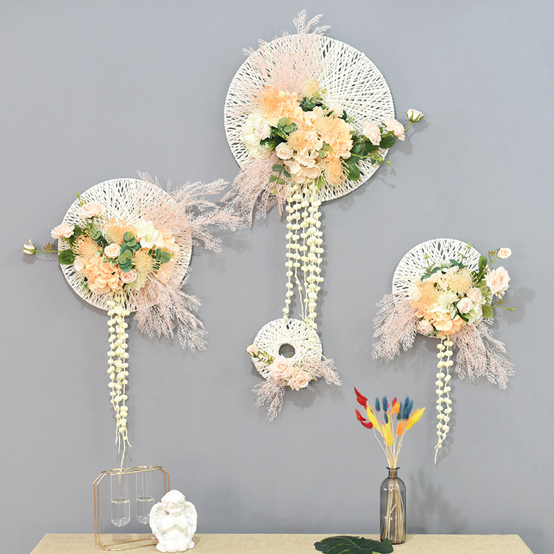 婚庆仿真绢花墙饰绳环壁饰创意橱窗民宿家居客厅店面墙面壁挂装饰在类目 家居饰品, 壁饰中 - 来自Buy2taobao.com提供专业的淘宝代购服务