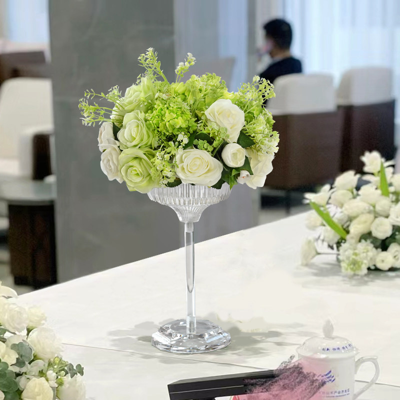 仿真花宴会餐桌花摆花亚克力桌花图片