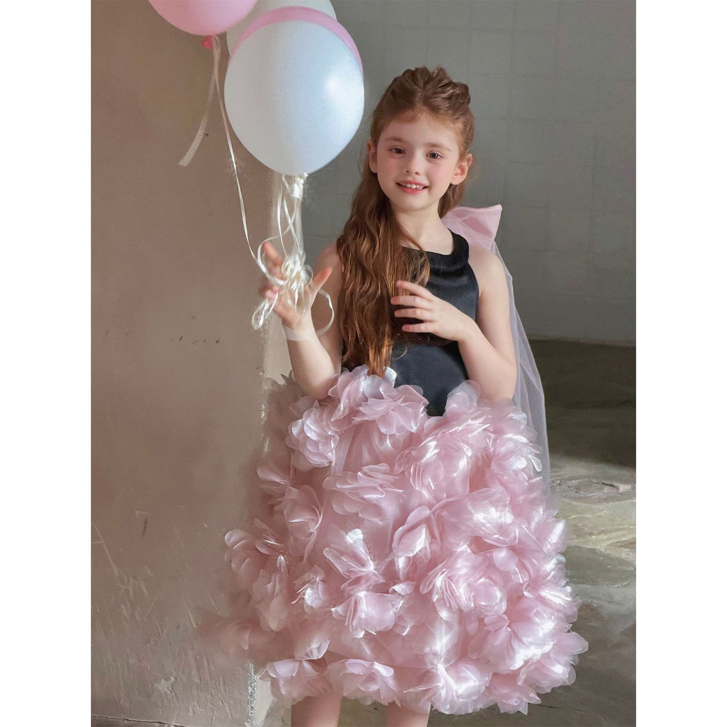 女童连衣裙2026新款春装裙子小女孩裙装儿童宝宝夏粉色生日公主裙