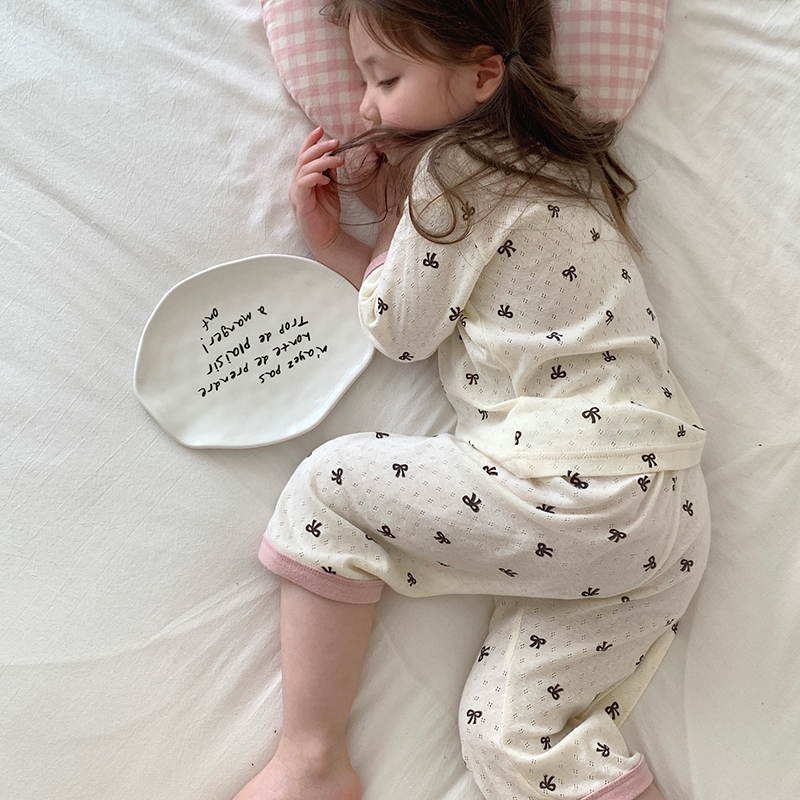 丹麦风儿童睡衣家居空调服薄套装