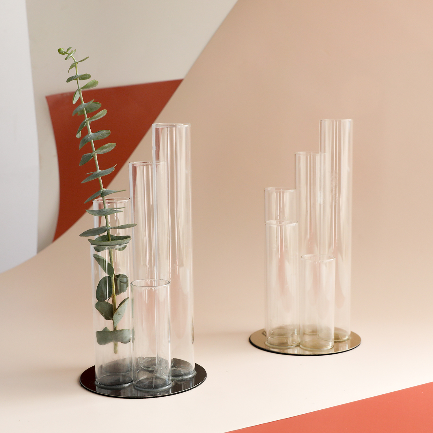 北欧ins风水培枝条试管花瓶