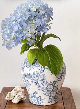 新中式家居陶瓷花瓶青花瓷高级