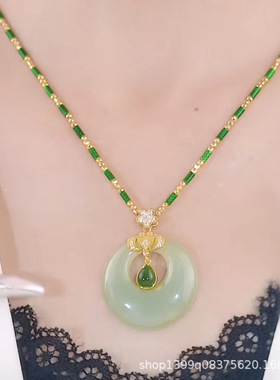 水滴之心仿和田玉细糯大公主扣率项链吊坠小众设计吊坠送妈妈礼物