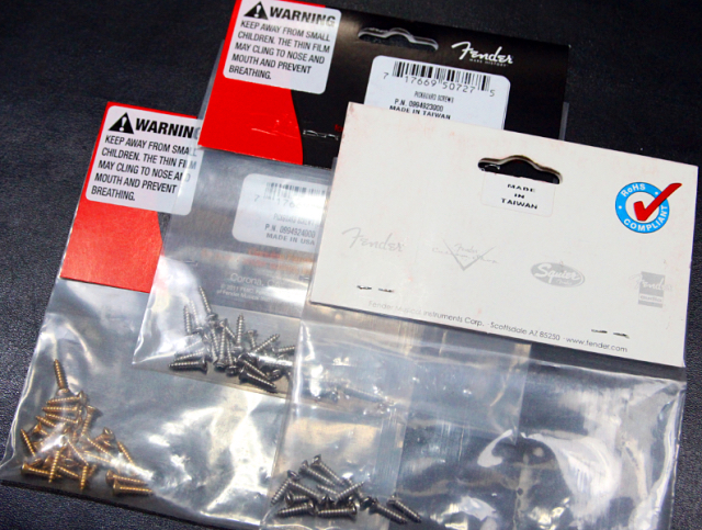原装fender st tele吉他护板后盖插孔盖控制板螺丝 一个的价格