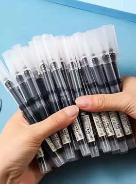 小白点直液式走珠笔整合40支黑色中小学生书写用笔碳素签字笔奖品