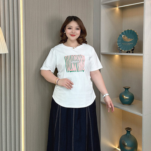 大码短袖T恤女2026新款夏季上衣
