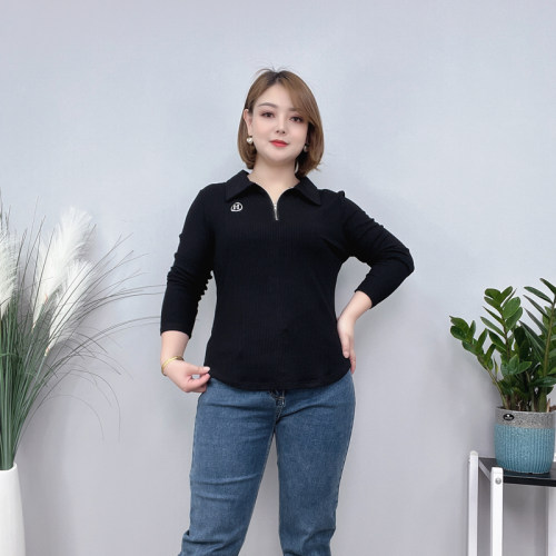 刺绣时尚休闲T恤长袖打底衫上衣